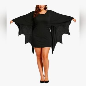 Black Bat Wing Dress